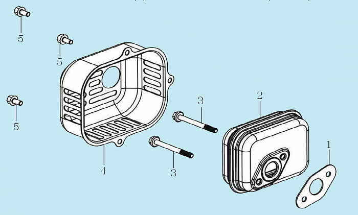 14 ГЛУШИТЕЛЬ ГАЗОНОКОСИЛКА CHAMPION LM4122